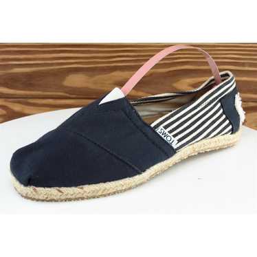 Toms Women Sz 5 M Black espadrilles Fabric Shoes