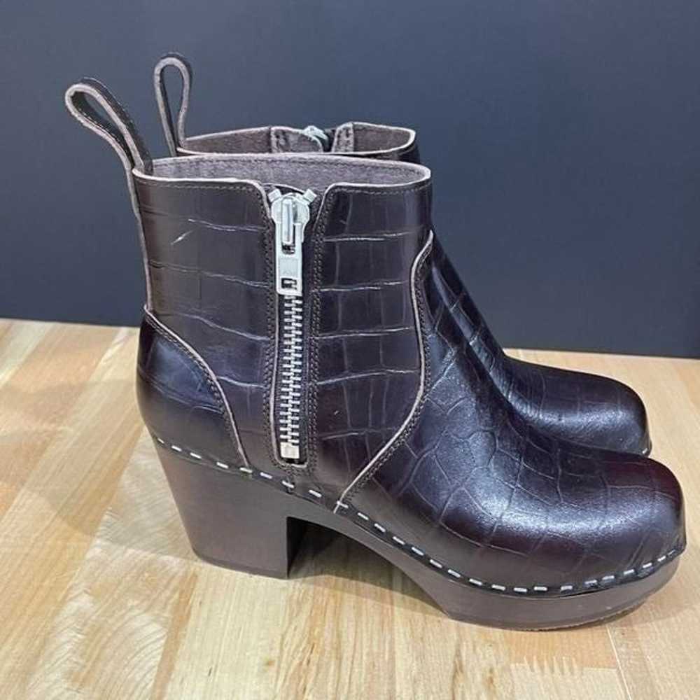 Swedish Hasbeens Boots Zip It Emy Clog Ankle Boot… - image 5