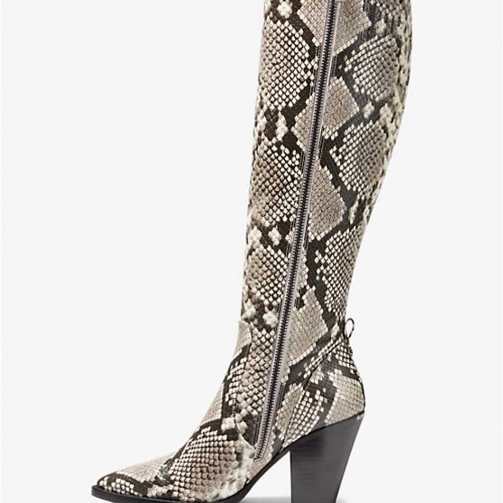 Dover Snake Embossed Knee Boot - image 3