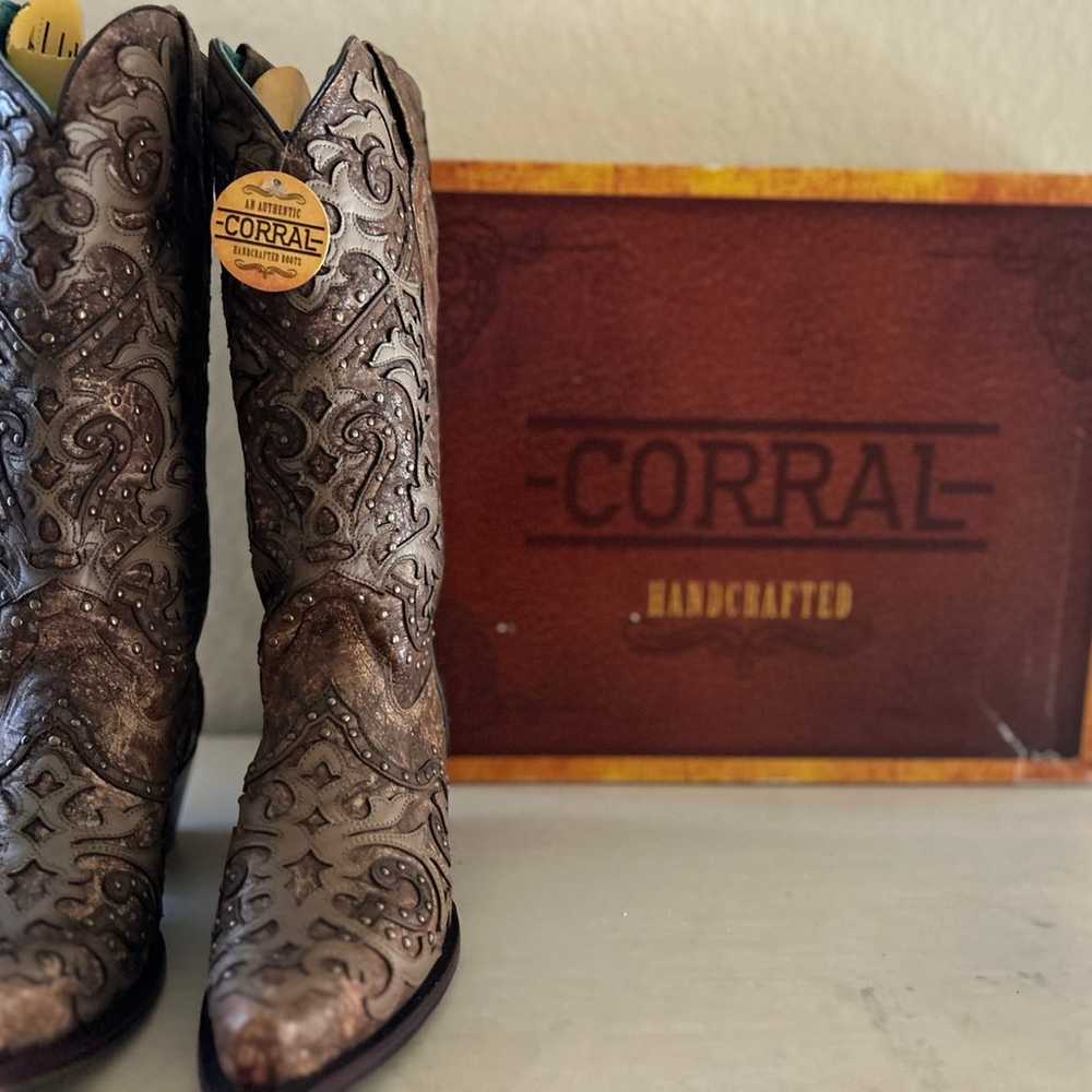 Corral Boots A3567 Size 10 Cognac Ladies Western … - image 2