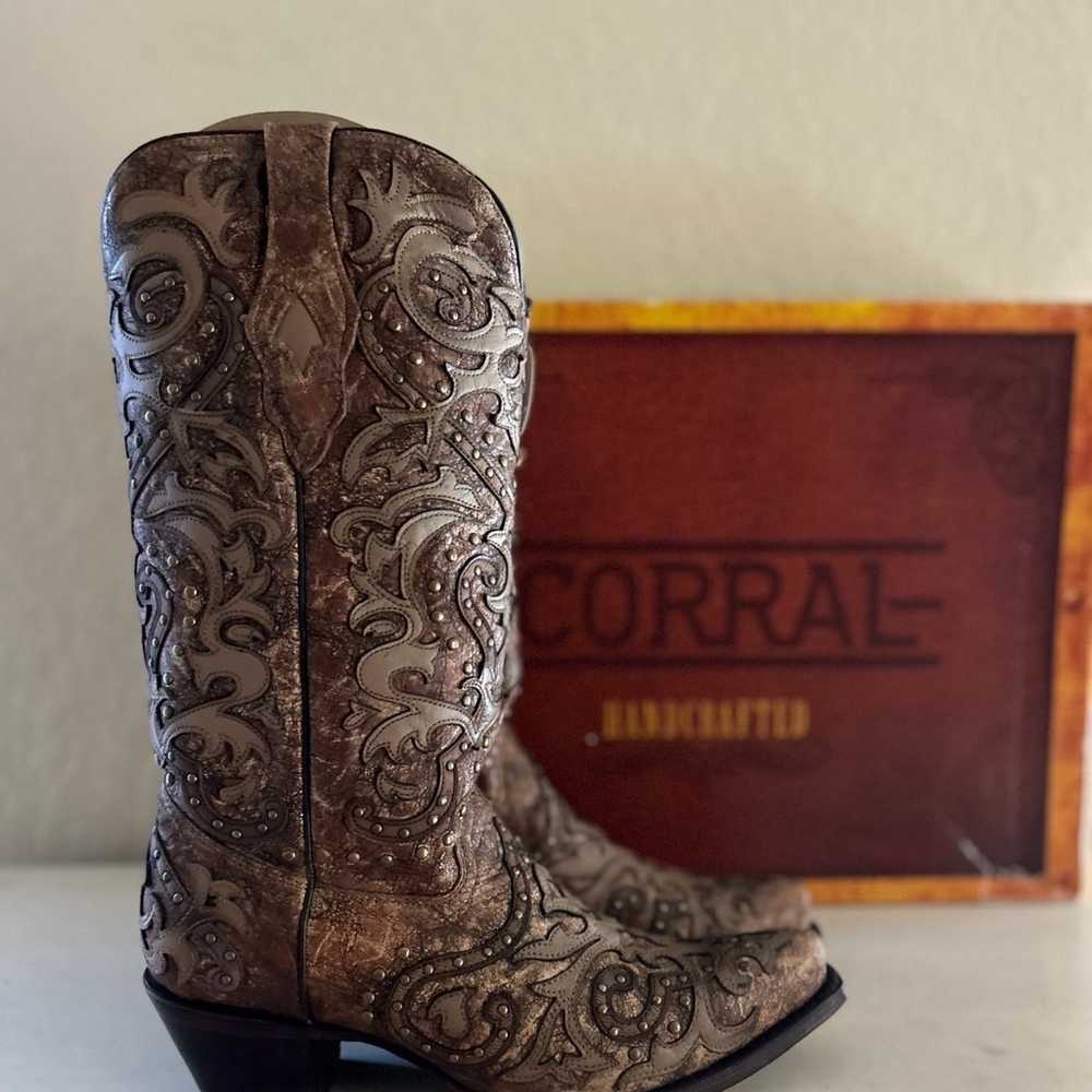 Corral Boots A3567 Size 10 Cognac Ladies Western … - image 4