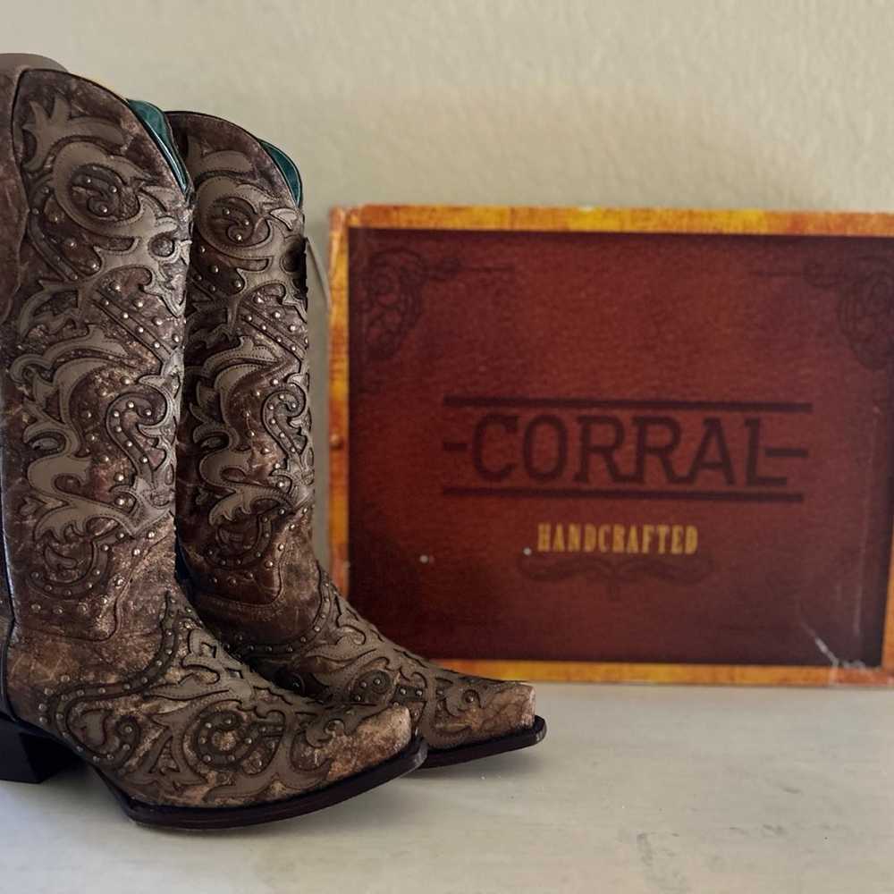 Corral Boots A3567 Size 10 Cognac Ladies Western … - image 7