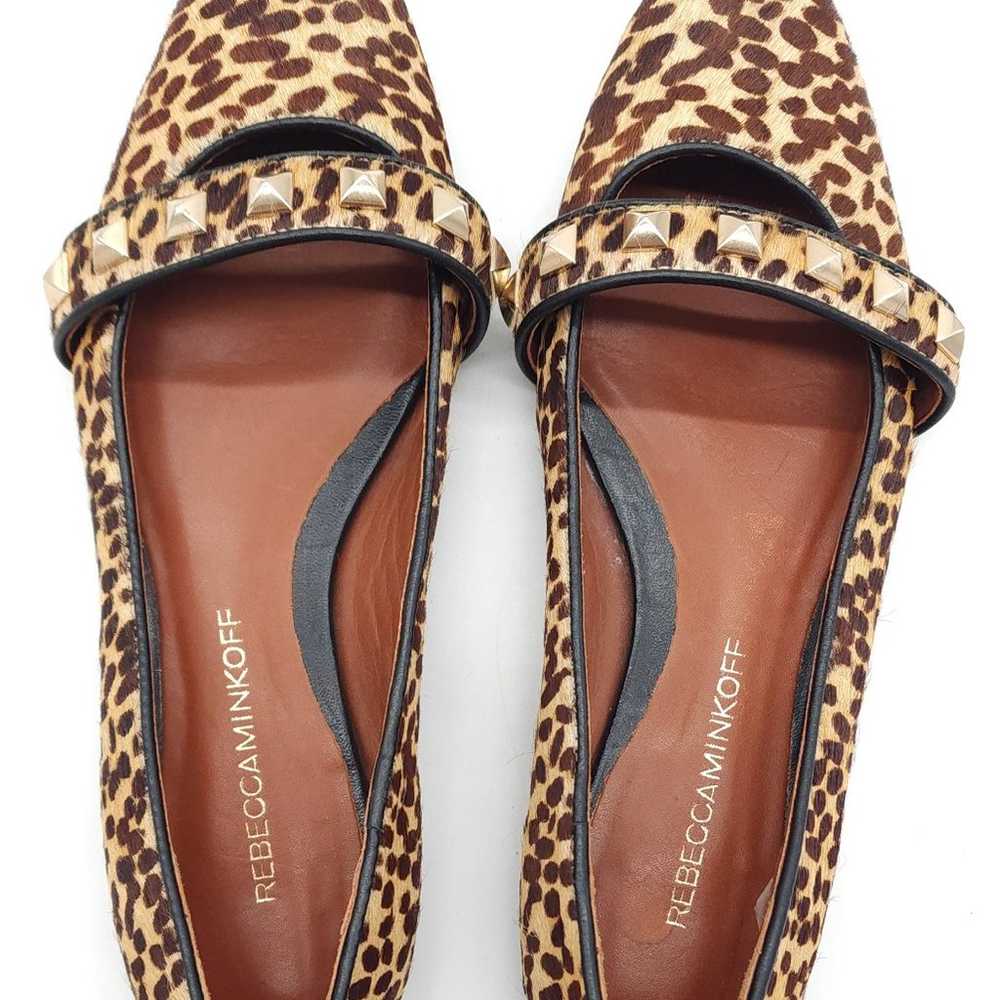 Rebecca Minkoff Ira Calf Hair Cheetah Studded Poi… - image 4