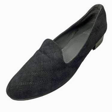 Stuart Weitzman QW00644 Black Quilted Suede Smokin