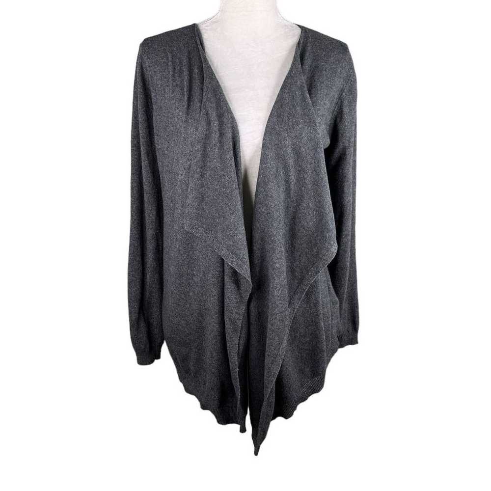 Boden Boden Open Sweater Waterfall Cardigan Gray … - image 2