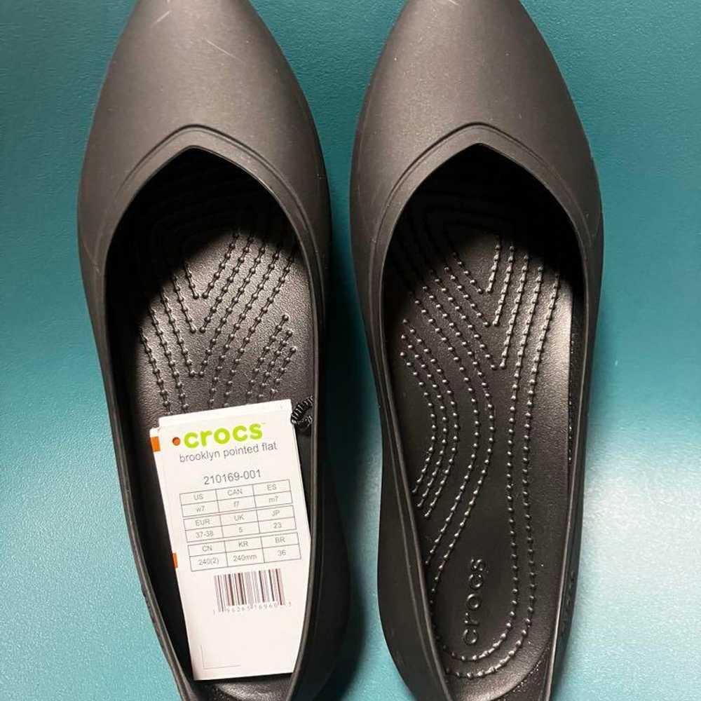 crocs Brooklyn Pointed Flats Black W7 - image 1