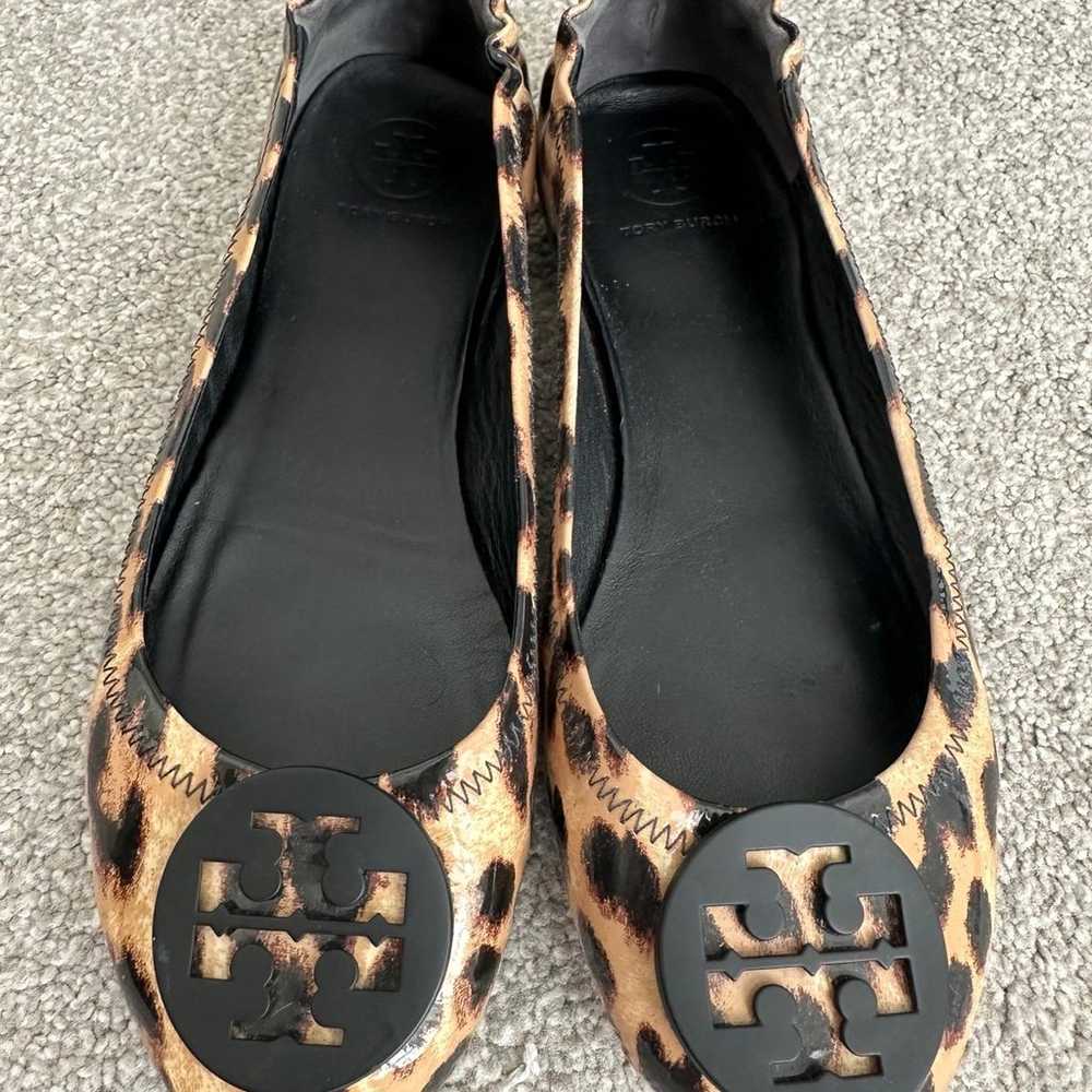 Tory Burch Minnie Patent Leopard Flats - image 1