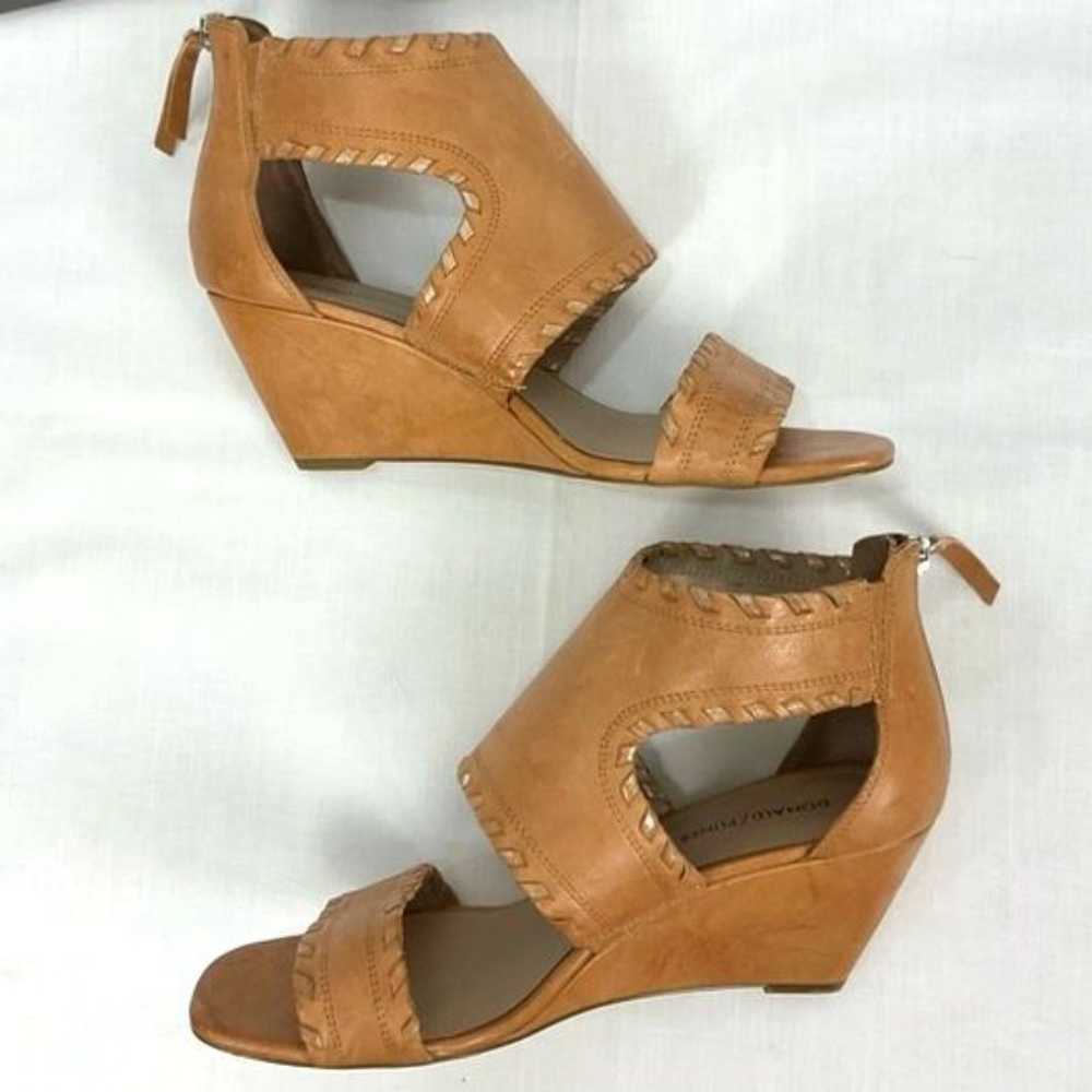 Donald Pliner Brown Wedge Sandals In Natural Brow… - image 10