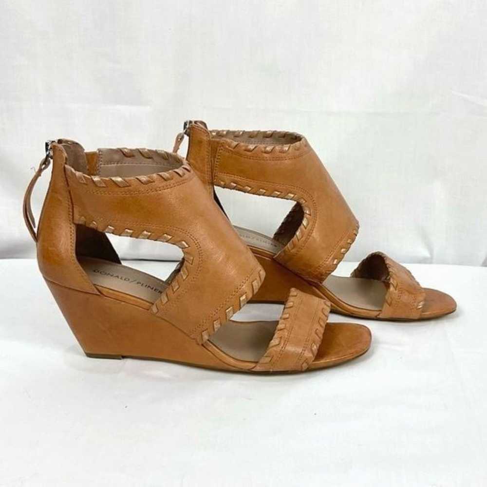 Donald Pliner Brown Wedge Sandals In Natural Brow… - image 1