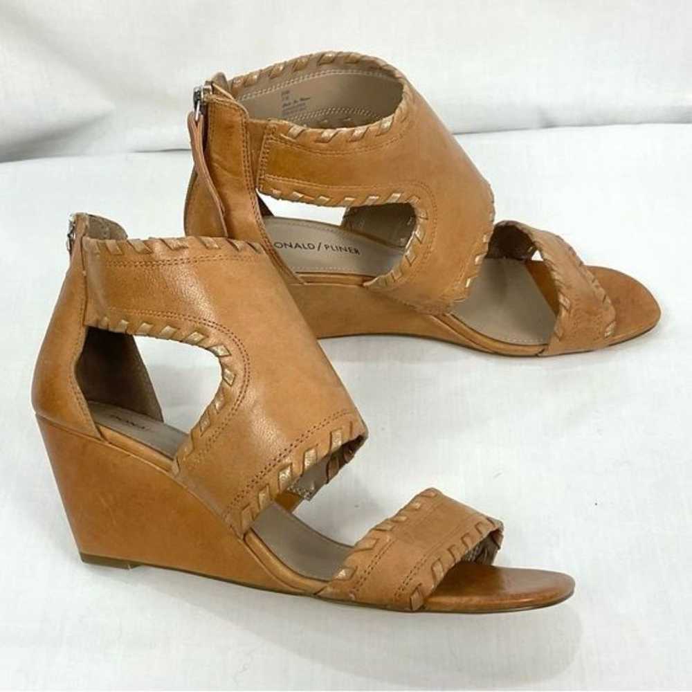 Donald Pliner Brown Wedge Sandals In Natural Brow… - image 5