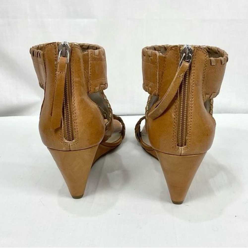 Donald Pliner Brown Wedge Sandals In Natural Brow… - image 9