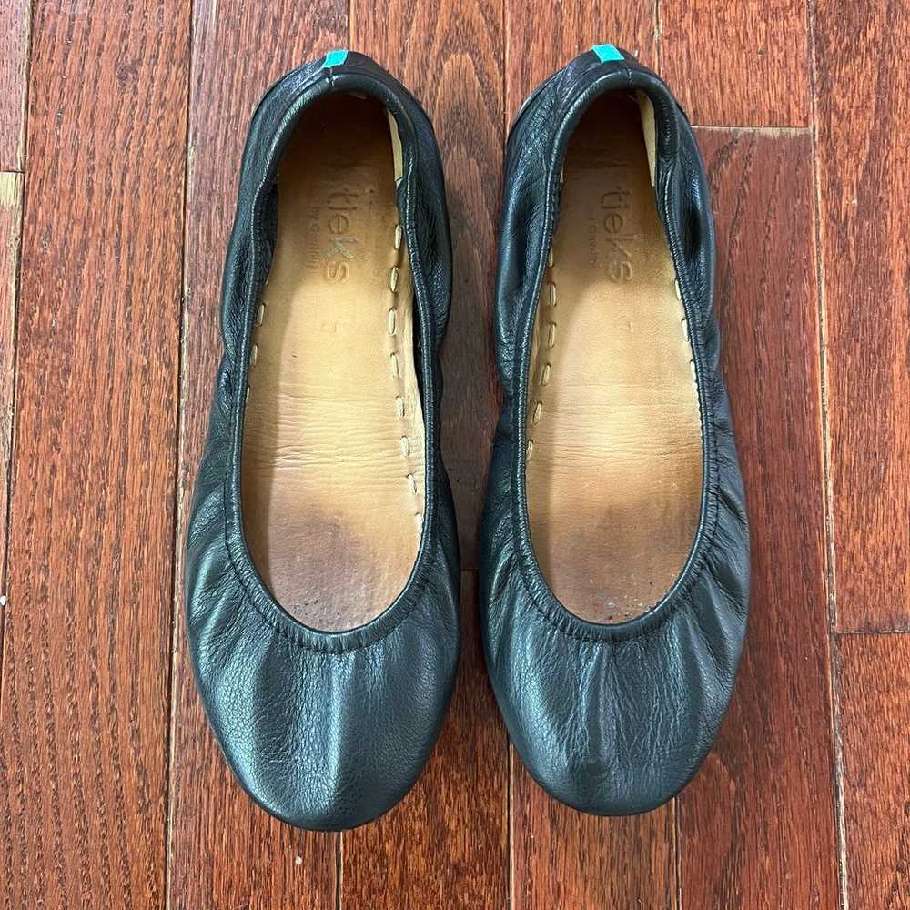 Tieks By Gavrieli Black Leather Foldable Ballet F… - image 1