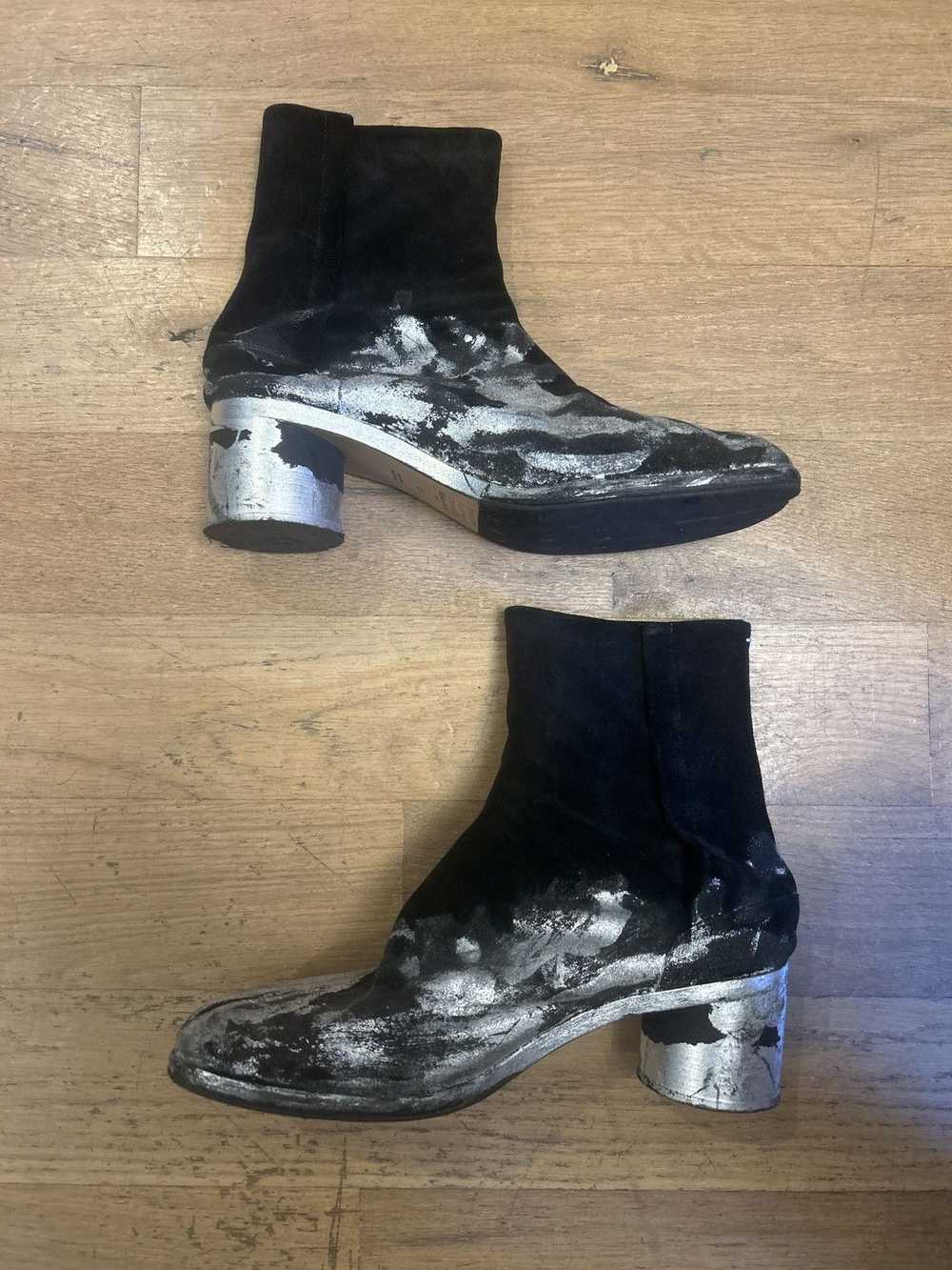 Maison Margiela Maison Margiela Black/Silver Sued… - image 3