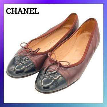 Chanel A02819 Coco Mark 35.5 Flat Pumps Leather S… - image 1