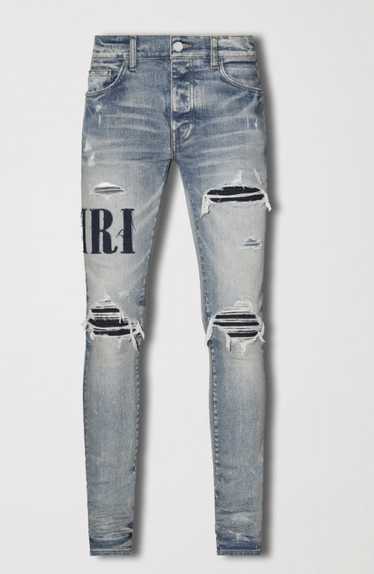 Amiri DENIM APPLIQUE LOGO JEAN - CLAY INDIGO