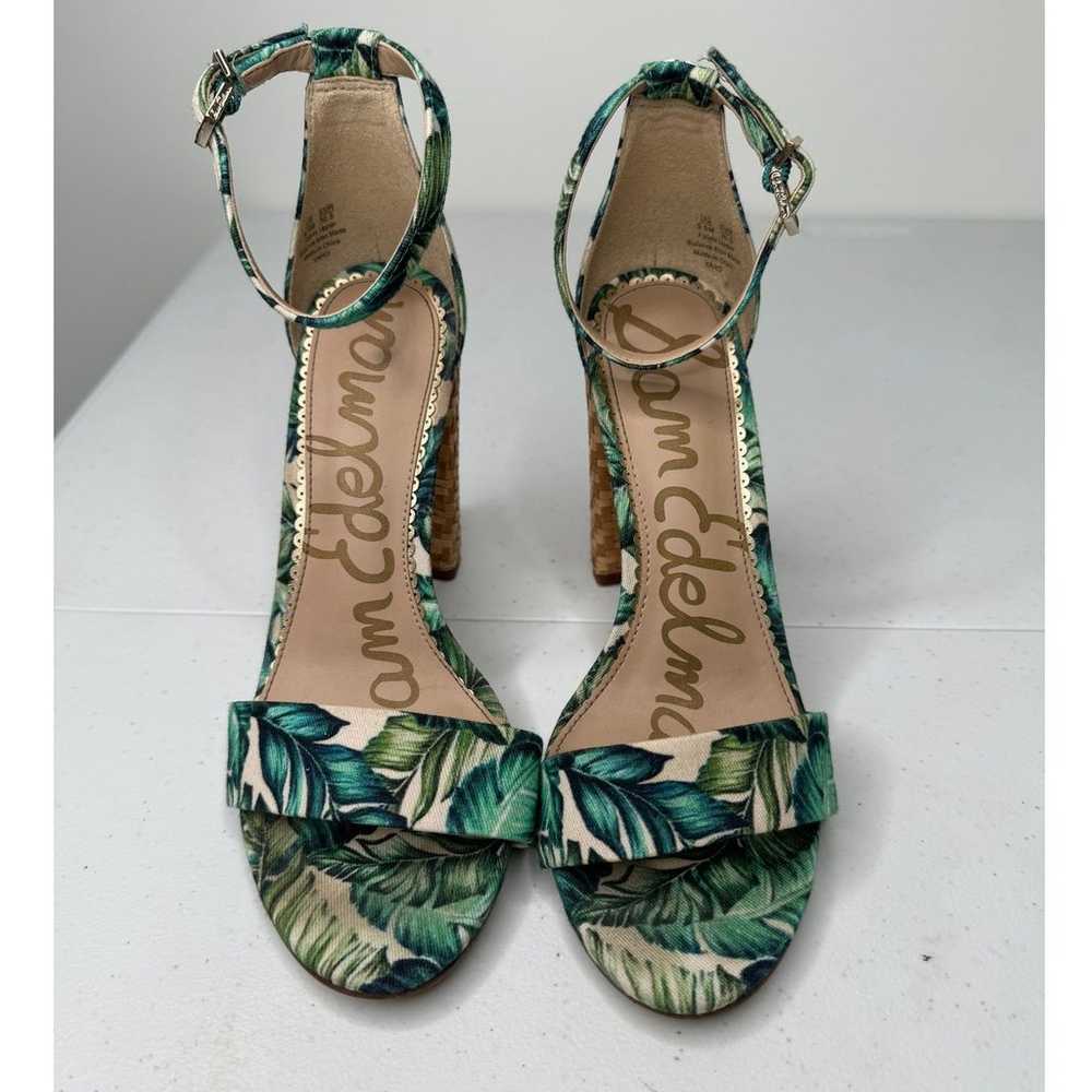 Sam Edelman Yaro Palm Print Raffia Tropical Block… - image 2