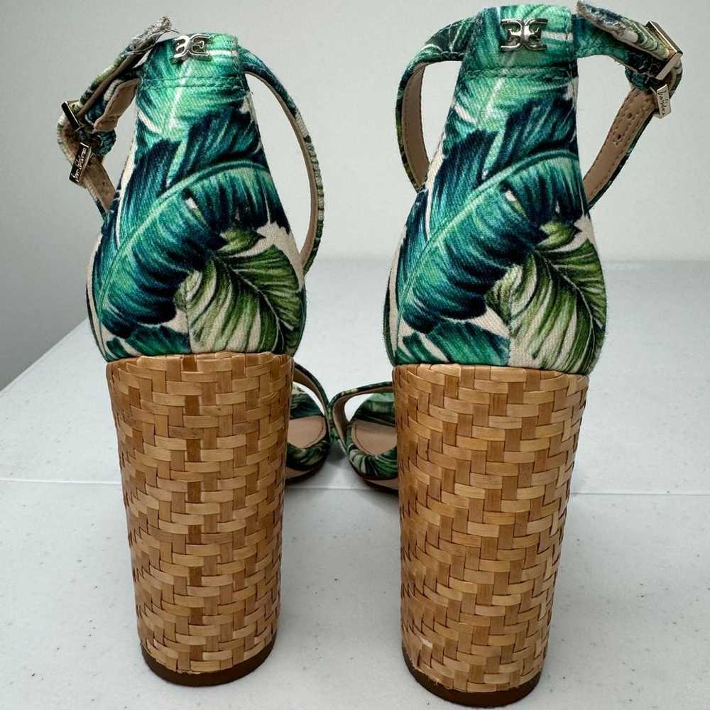 Sam Edelman Yaro Palm Print Raffia Tropical Block… - image 4