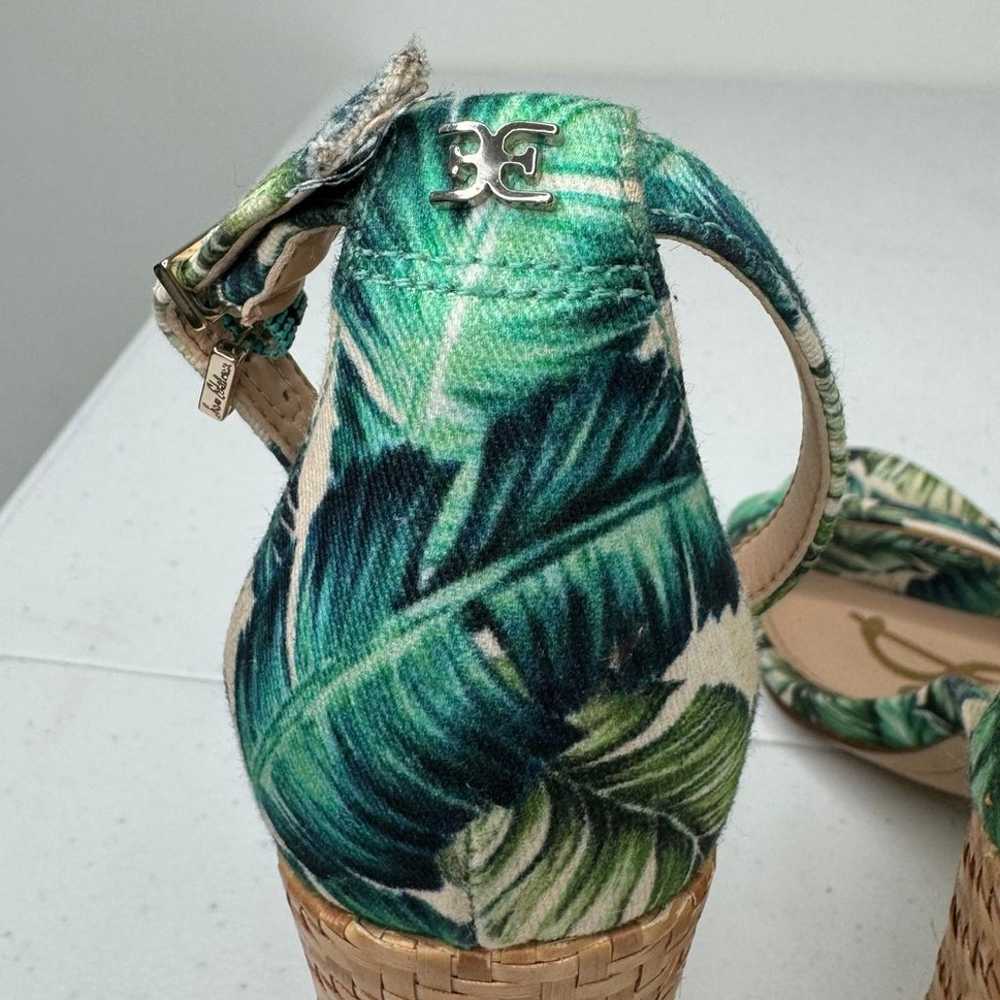 Sam Edelman Yaro Palm Print Raffia Tropical Block… - image 6