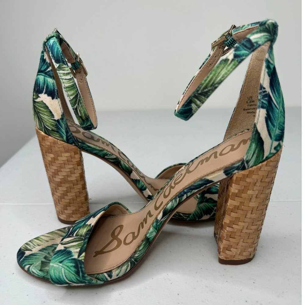 Sam Edelman Yaro Palm Print Raffia Tropical Block… - image 7