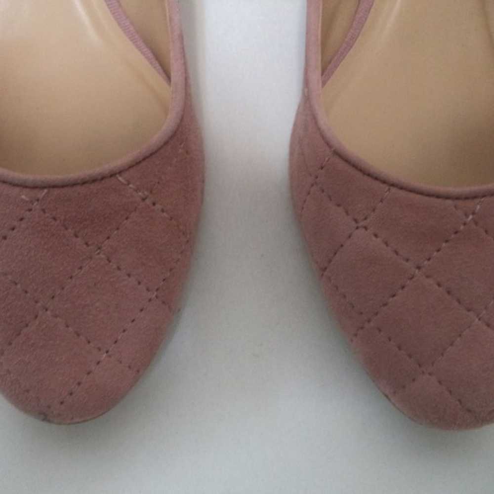 Talbots ISA Suede quilted light pink Embroidered … - image 4