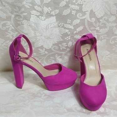 Just Fabulous Hot Pink Suede Barbie Platform Shoes