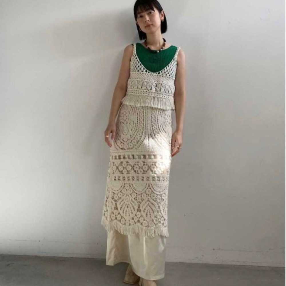 AMERI MEDI 2WAY ETHNIC FRINGE KNIT - image 4