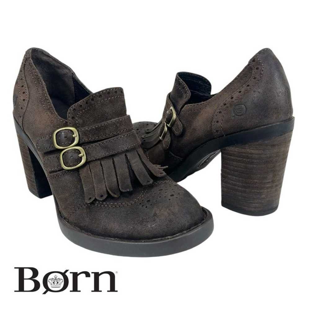 Born Women 6M Hazel Brown Suede Leather Buckles F… - image 1