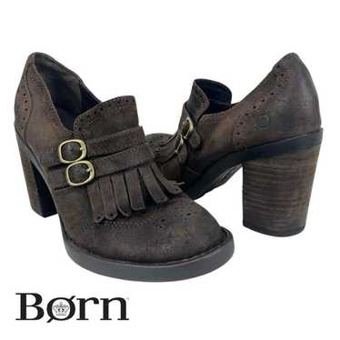 Born Women 6M Hazel Brown Suede Leather Buckles F… - image 1