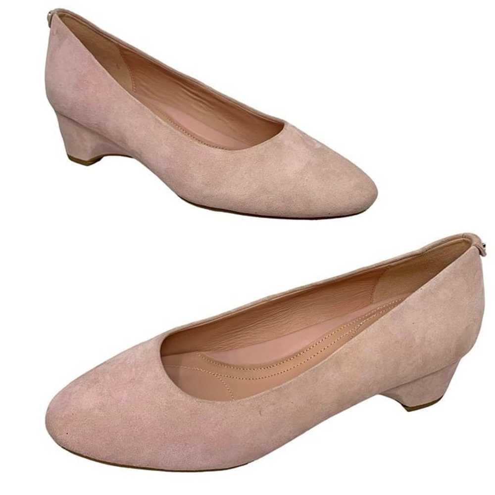 Taryn Rose Babs Pale Pink Suede Demi Wedge Pumps … - image 3