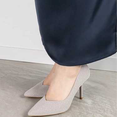 RANDA Grey Glitter Pumps - image 1