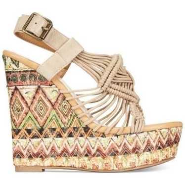 Dolce By Mojo Moxy Colorful Wedge Sandals Size 10 - image 1