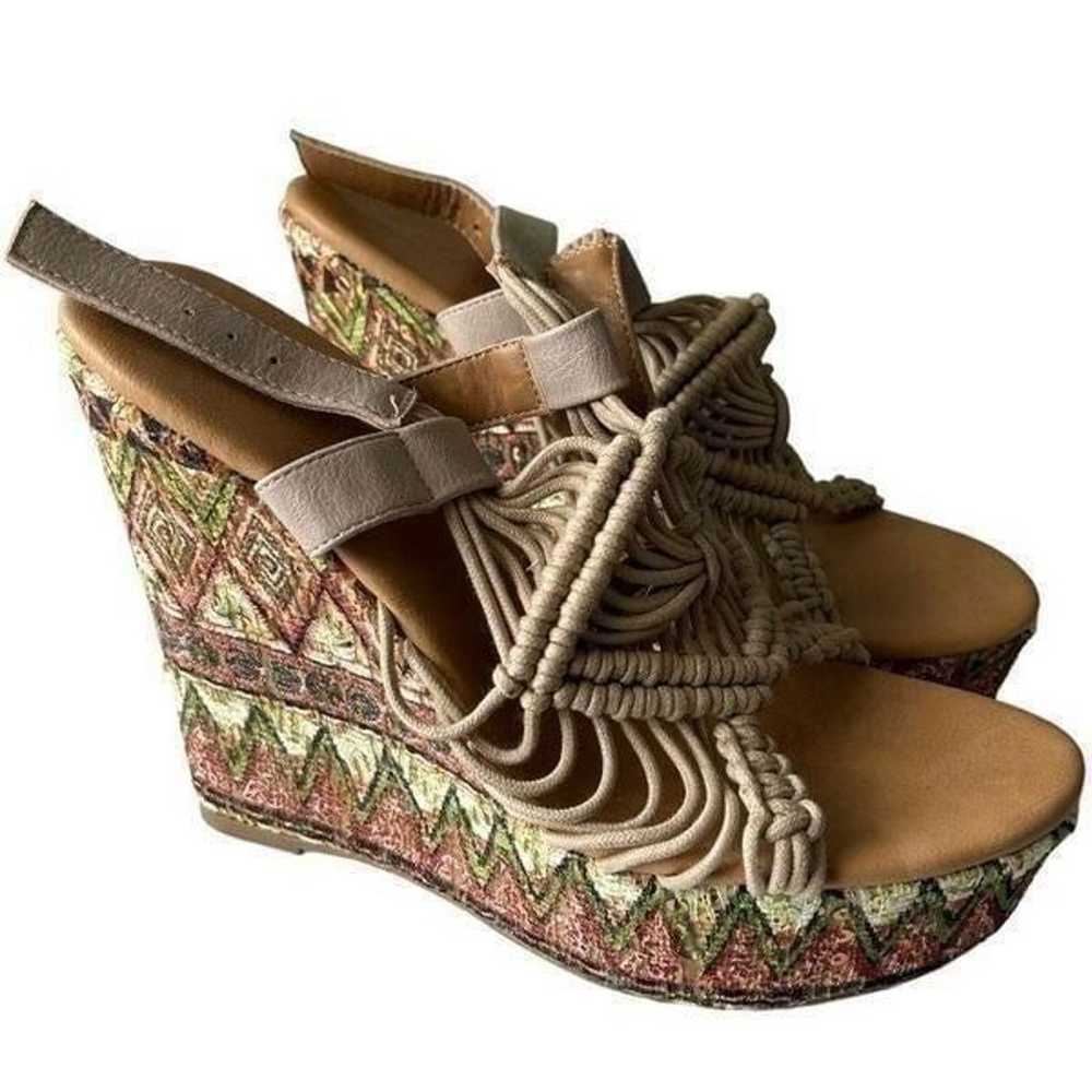 Dolce By Mojo Moxy Colorful Wedge Sandals Size 10 - image 2