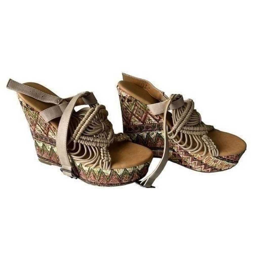 Dolce By Mojo Moxy Colorful Wedge Sandals Size 10 - image 3