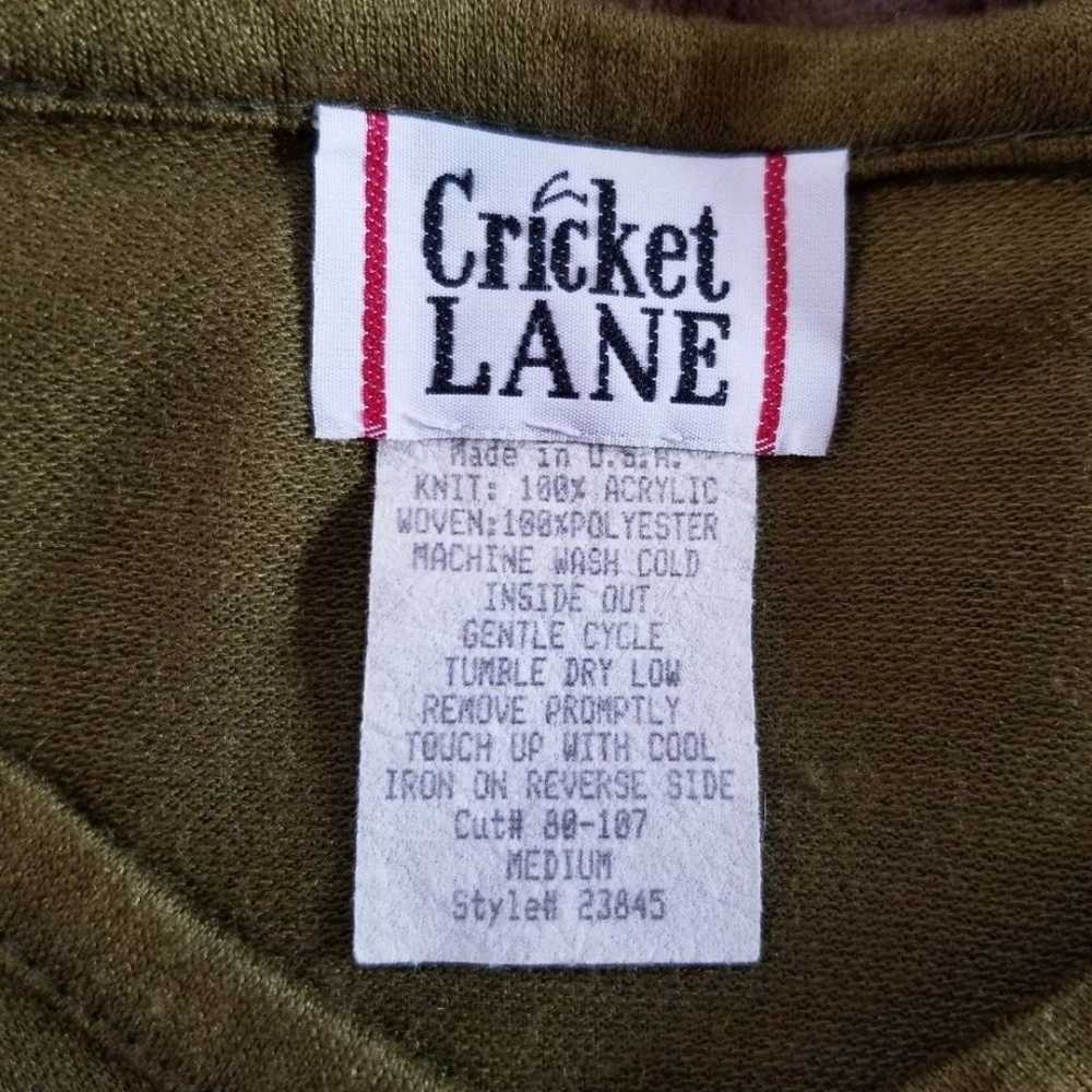 Vintage Cricket Lane sz M 80s pullover top - image 3