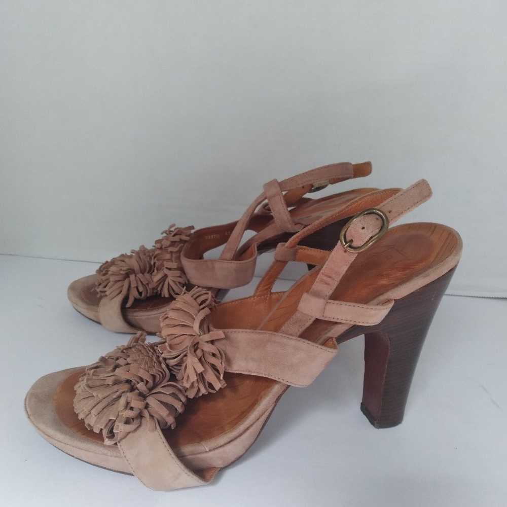 CHIE MIHARA Bonya Fringe Brown Leather Suede Slin… - image 7