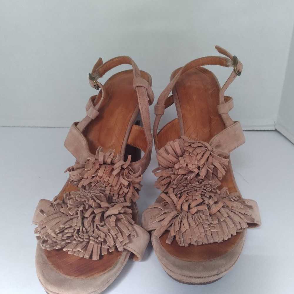 CHIE MIHARA Bonya Fringe Brown Leather Suede Slin… - image 8