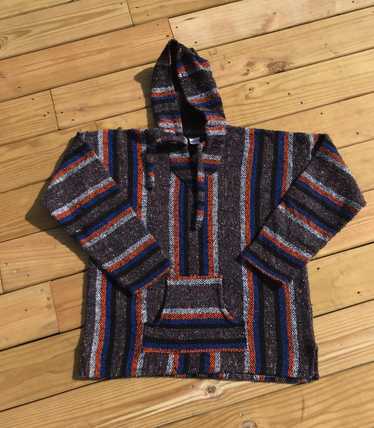 Vintage VINTAGE MENS BAJA KNIT HOODIE SWEATSHIRT S