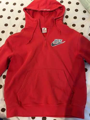 Nike × Supreme Supreme nike red zip up hoodie - image 1