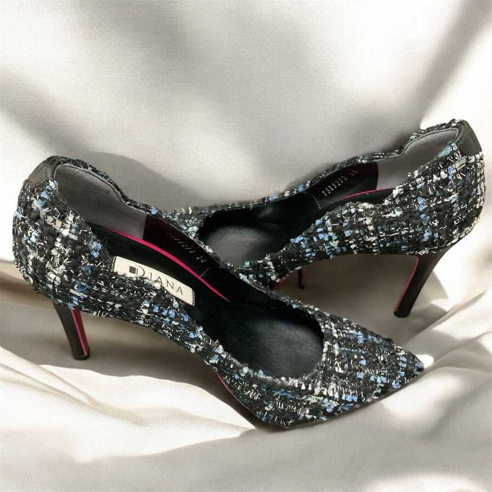 【Almost brand new】DIANA Multi Tweed Pumps with Co… - image 4