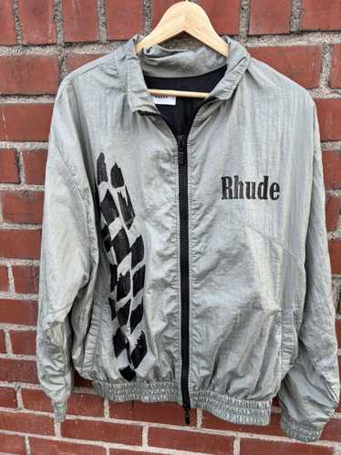 Rhude Rhude silver windbreak jacket