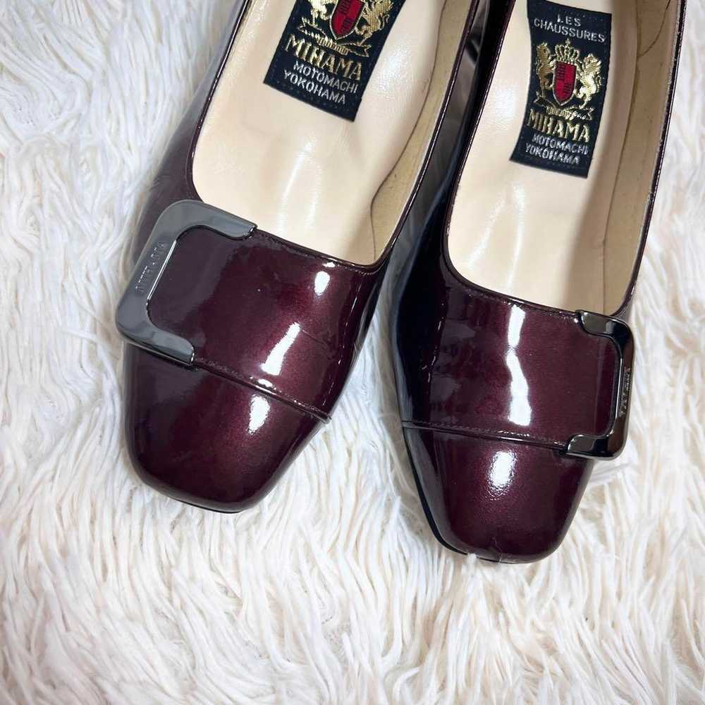 Mihamma☆【Beautiful Condition】Pumps Enamel Bordeau… - image 3