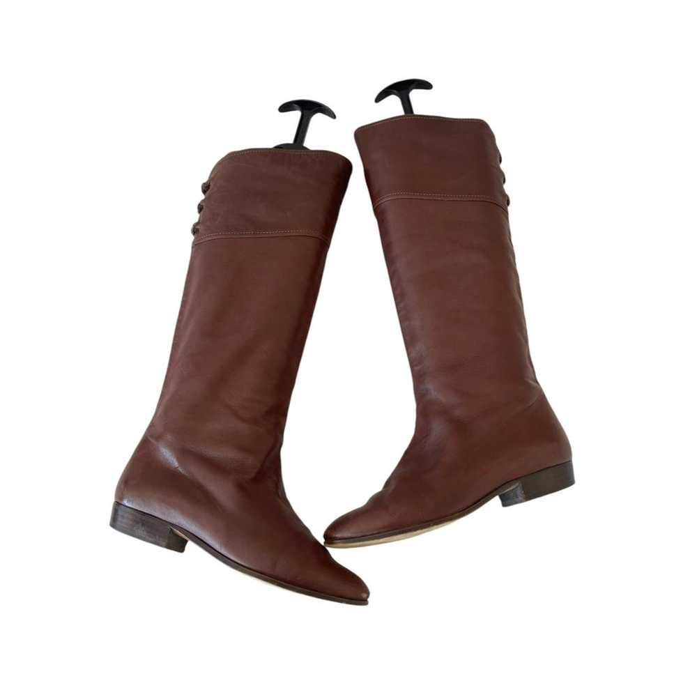 Bottega Veneta Leather riding boots - image 3