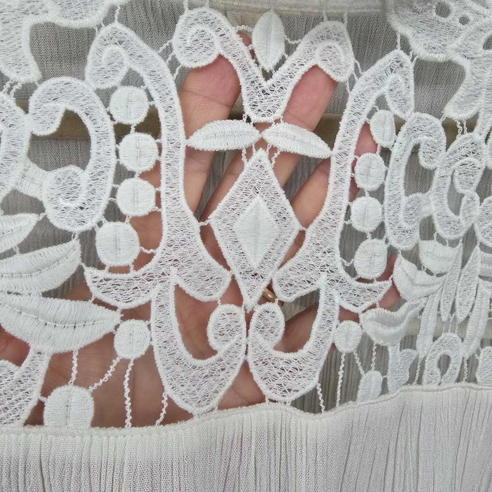 Who WHAT WEAR Blouse Woman Medium Ivory Lace & Sh… - image 12