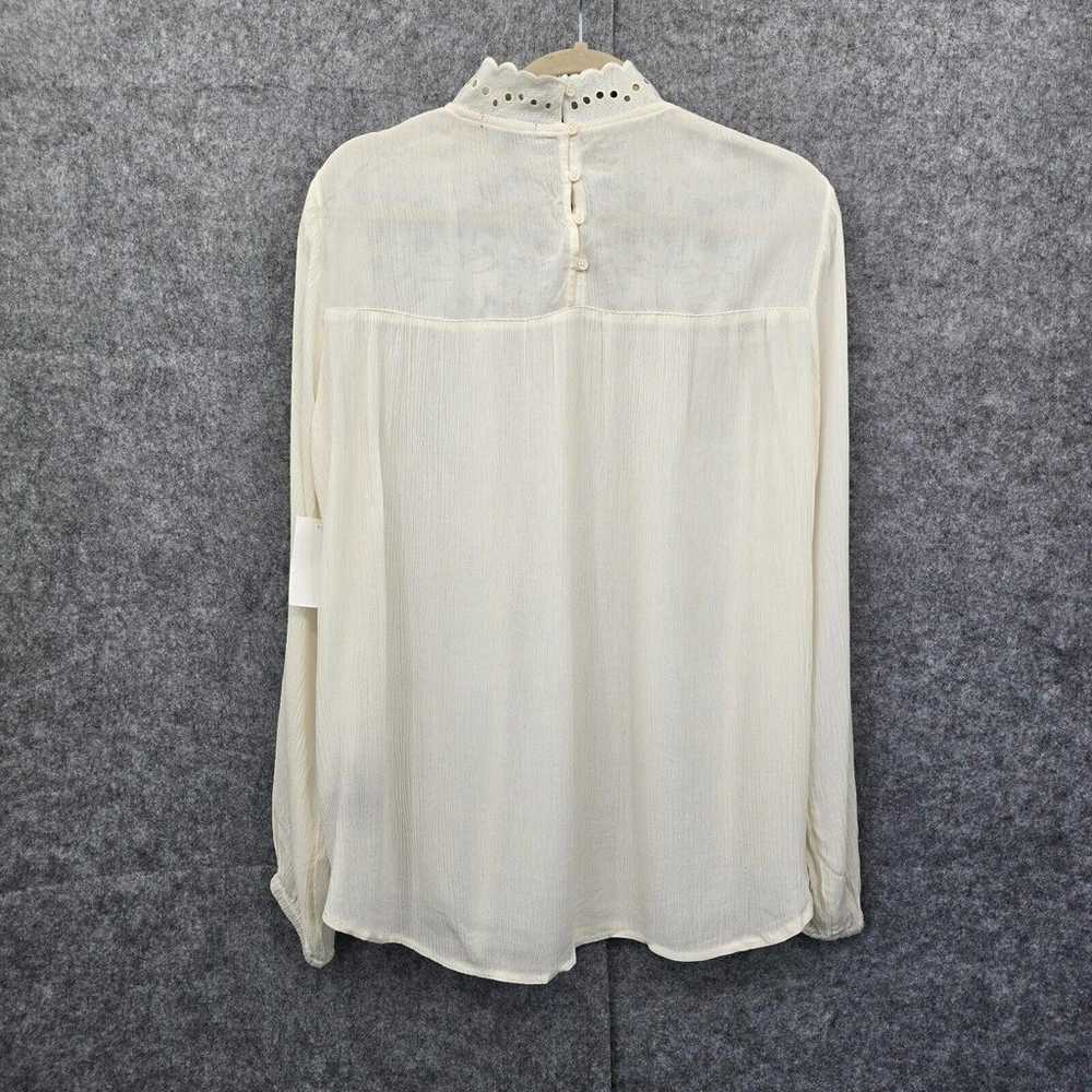 Who WHAT WEAR Blouse Woman Medium Ivory Lace & Sh… - image 2