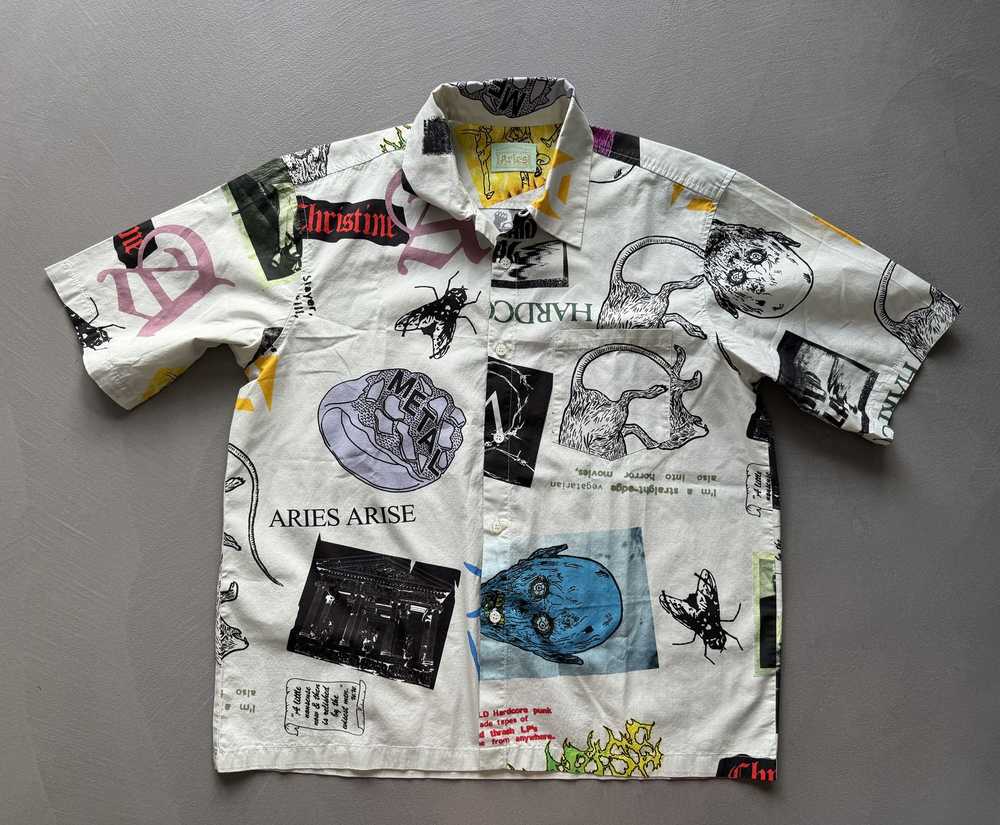 Aries Aries Camp Collar Multi Print Shirt, Size M - image 3