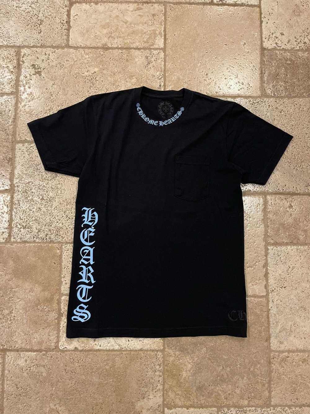 Chrome Hearts Chrome Hearts Black Pocket Tee Blue… - image 3