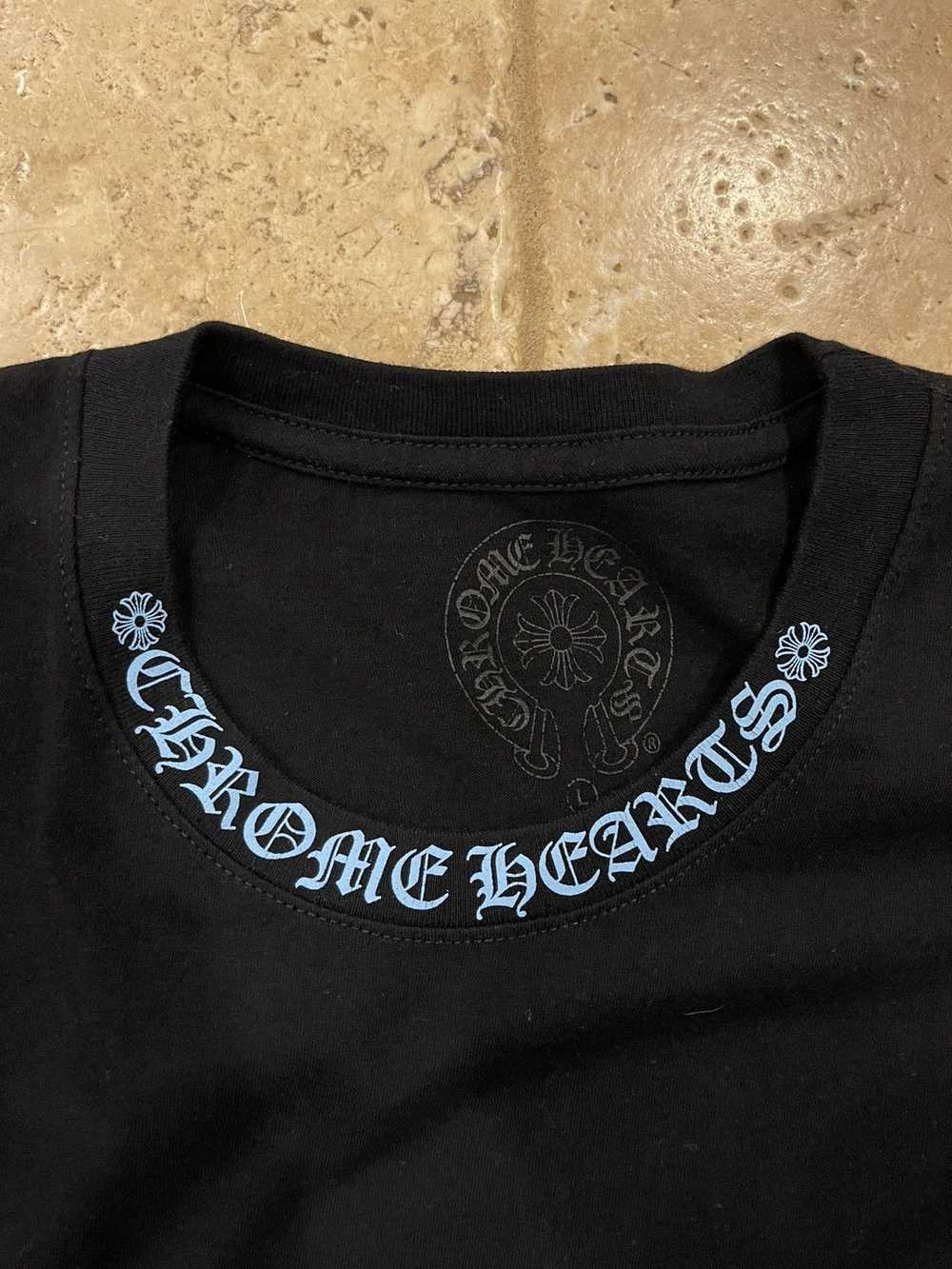 Chrome Hearts Chrome Hearts Black Pocket Tee Blue… - image 5