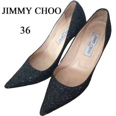 JIMMY CHOO Glitter Pumps, Size 36, Black - image 1