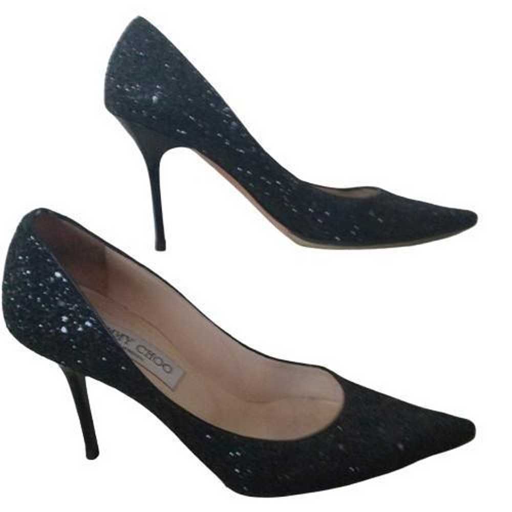 JIMMY CHOO Glitter Pumps, Size 36, Black - image 5