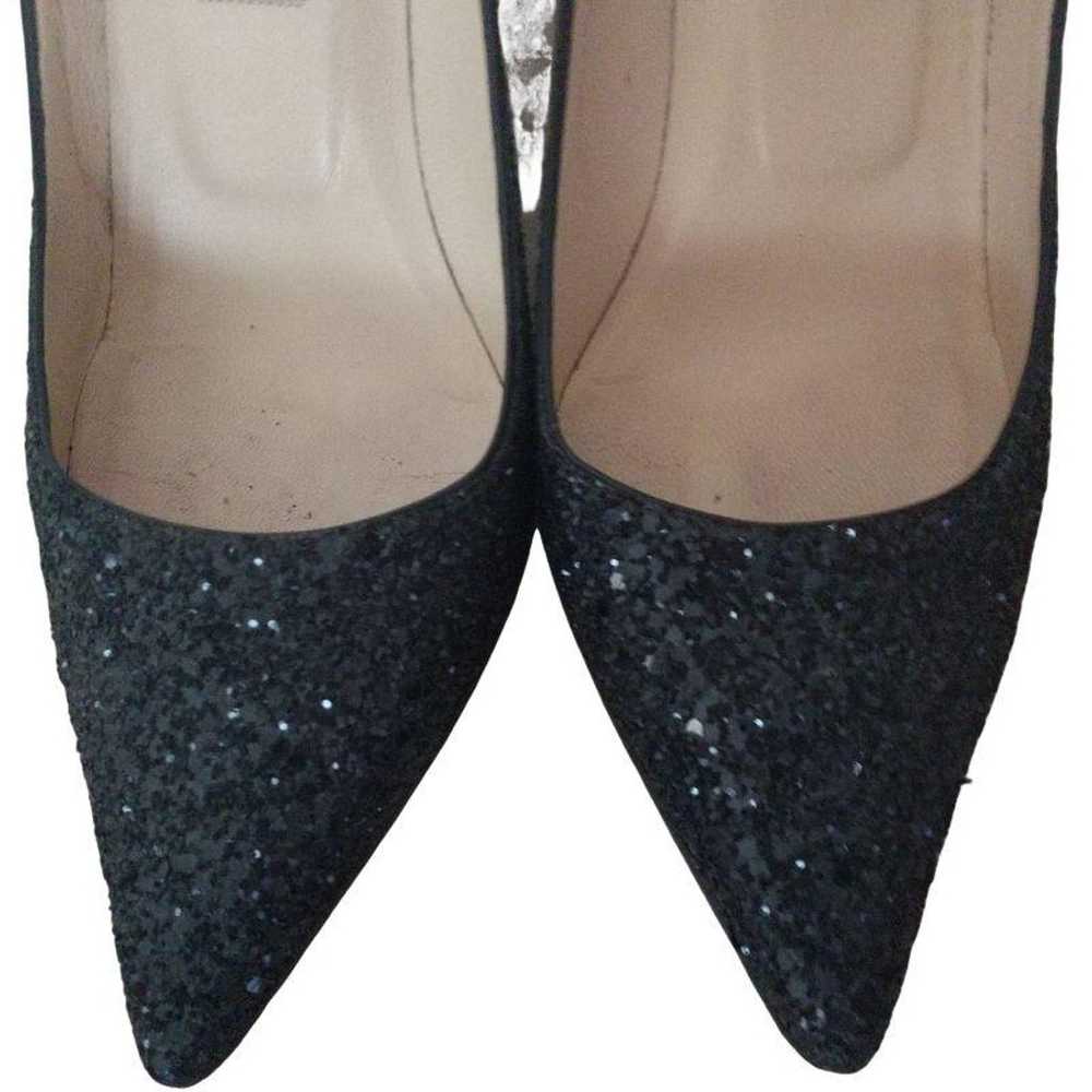 JIMMY CHOO Glitter Pumps, Size 36, Black - image 6